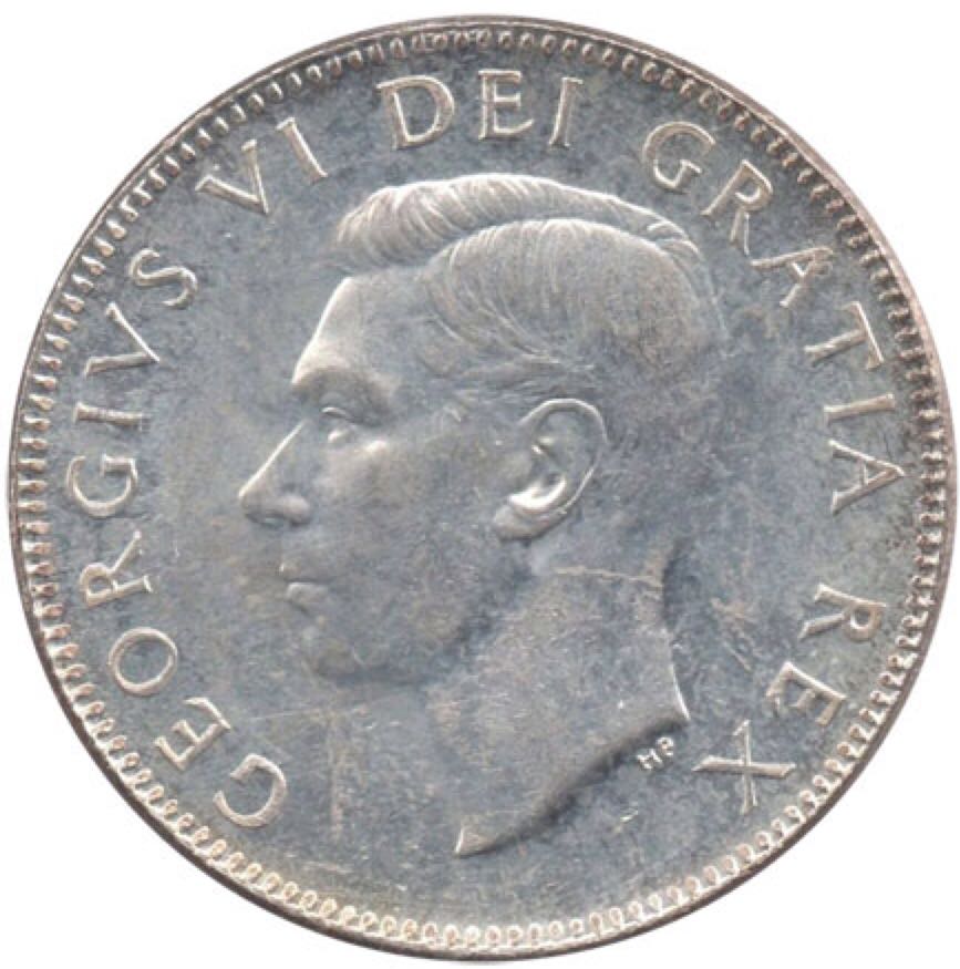 Canadian Silver 25 Cent Coin 1952  coin collectible - Main Image 2