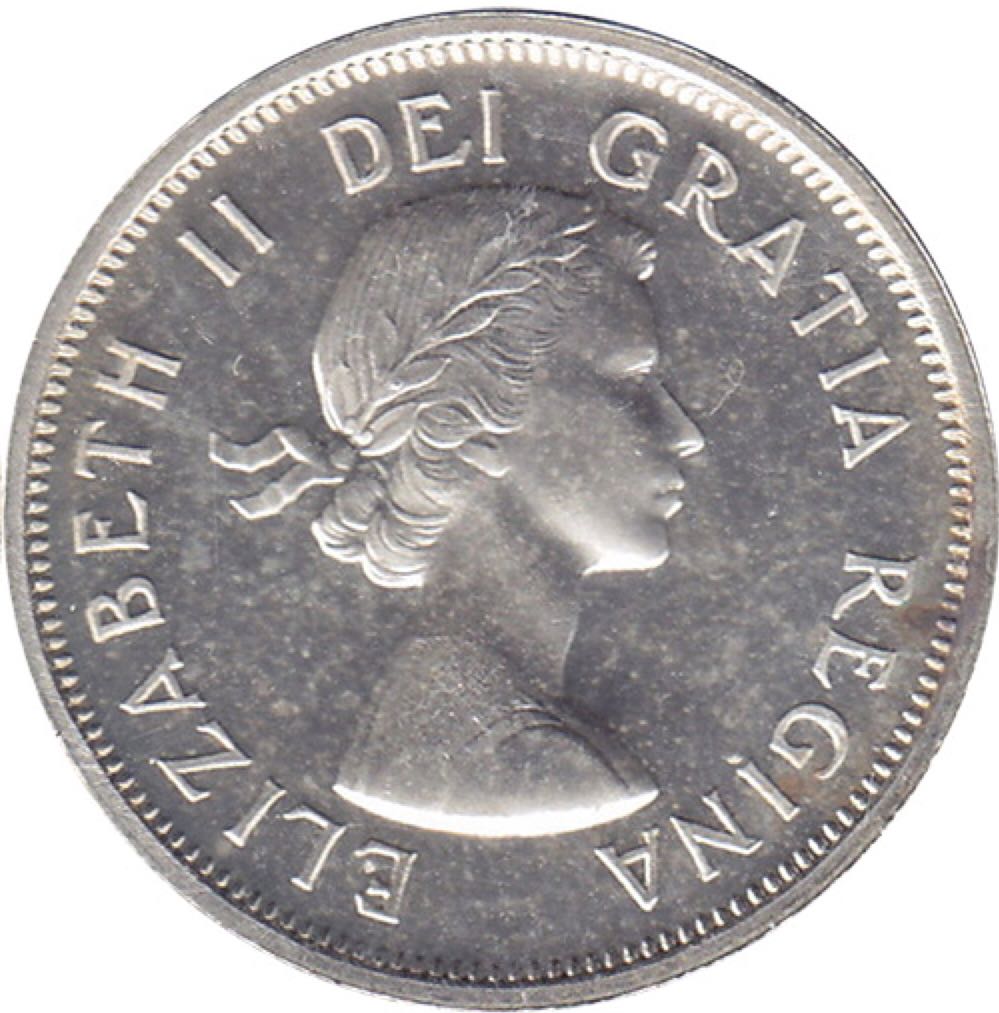 Canadian Silver 25 Cent Coin 1955  coin collectible - Main Image 2