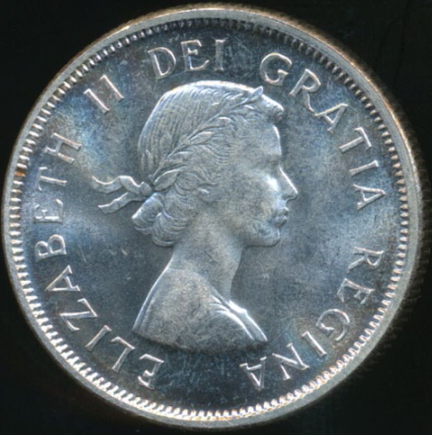 Canadian Silver 25 Cent Coin 1956  coin collectible - Main Image 2
