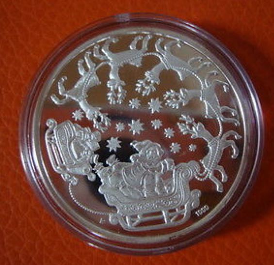 Weihnachten 1984 Silver Medal  coin collectible - Main Image 2
