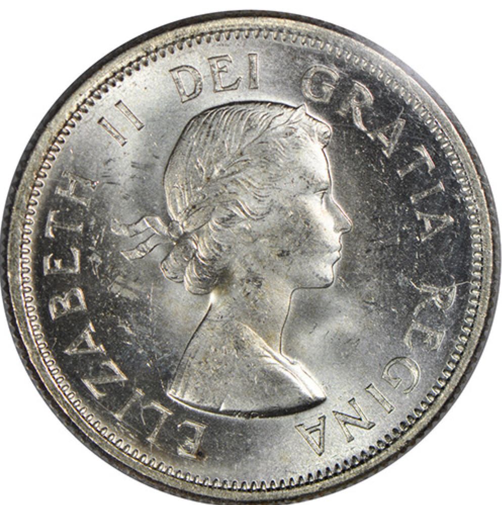 Canadian Silver 25 Cent Coin 1957  coin collectible - Main Image 2