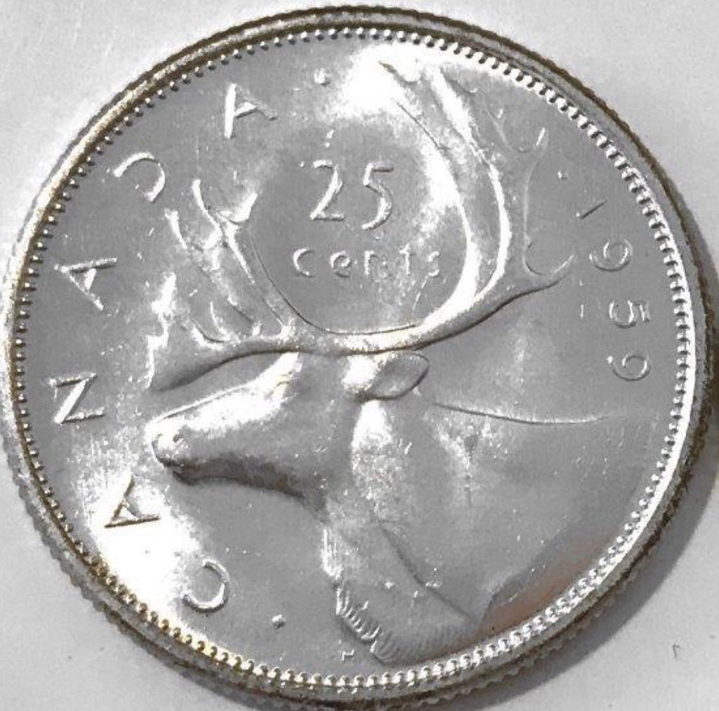 Canadian Silver 10 Cent Coin 1964