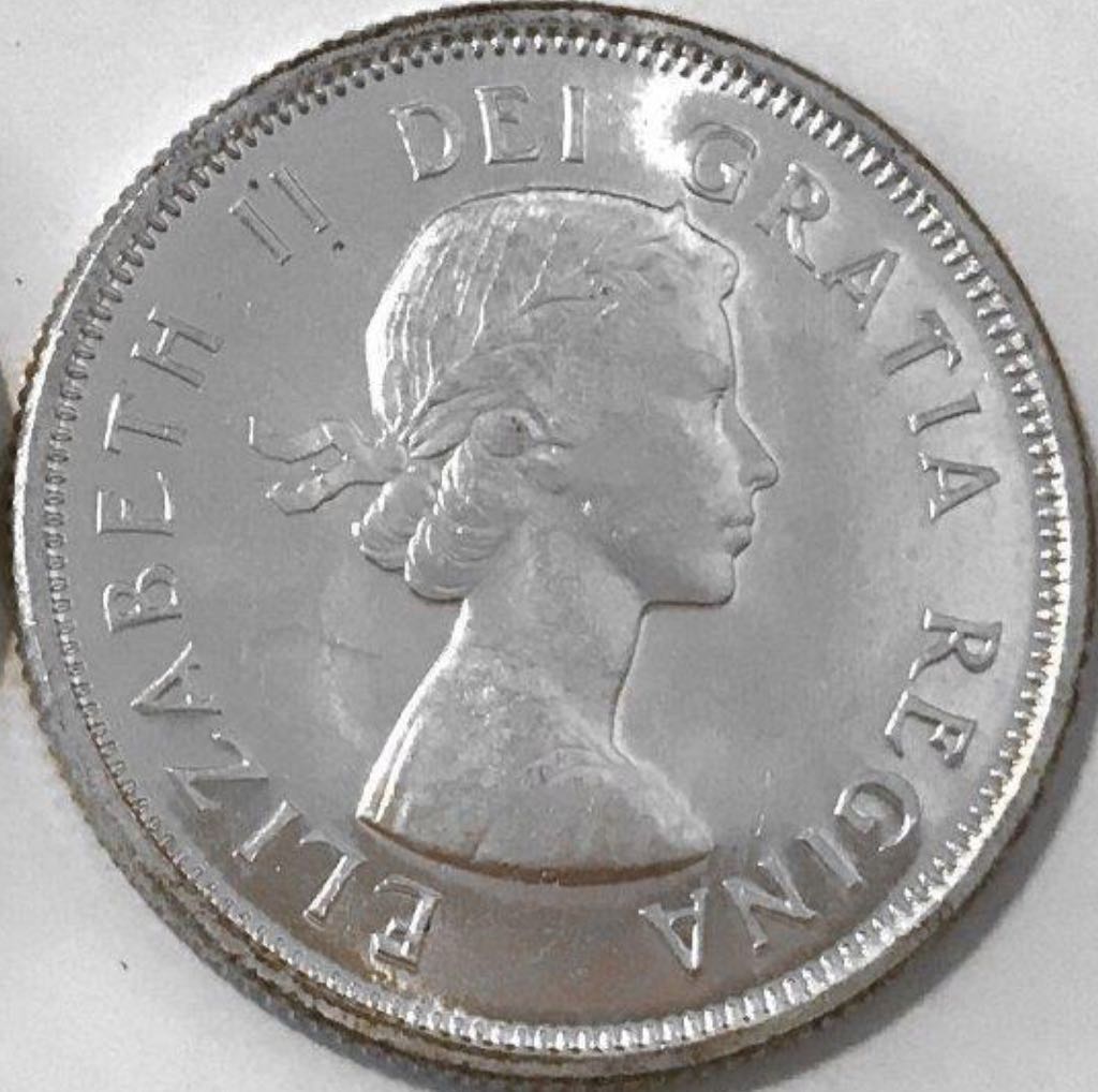 Canadian Silver 25 Cent Coin 1959  coin collectible - Main Image 2