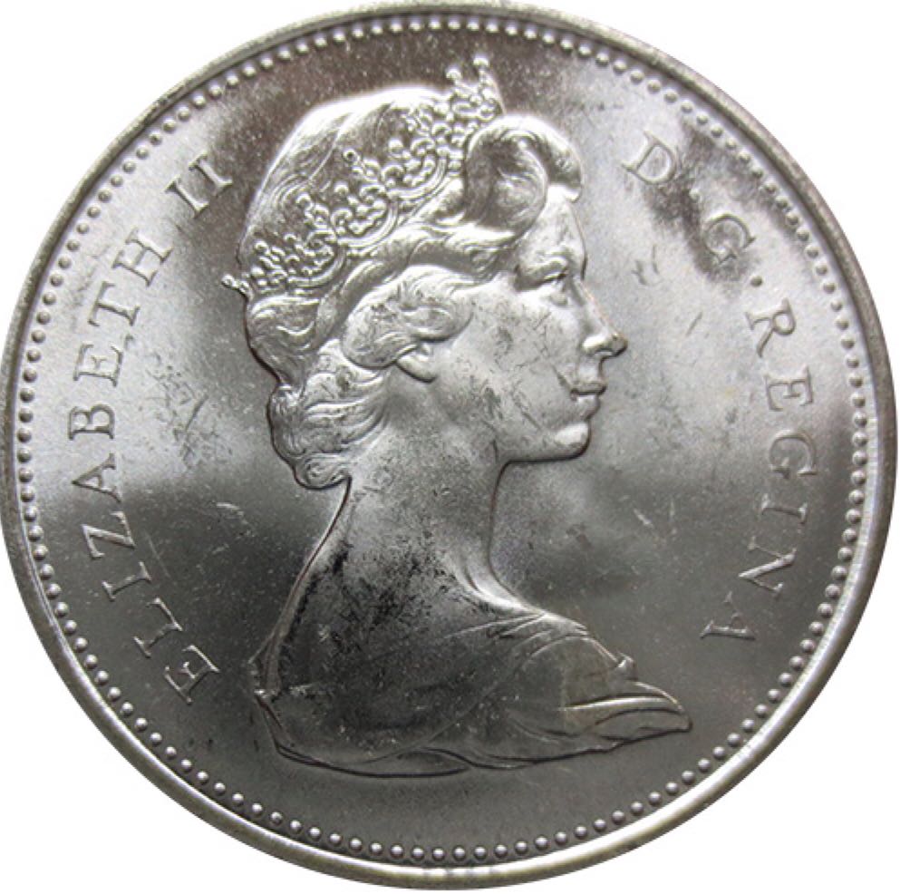 Canadian Slver 25 Ent Coin 1966  coin collectible - Main Image 2