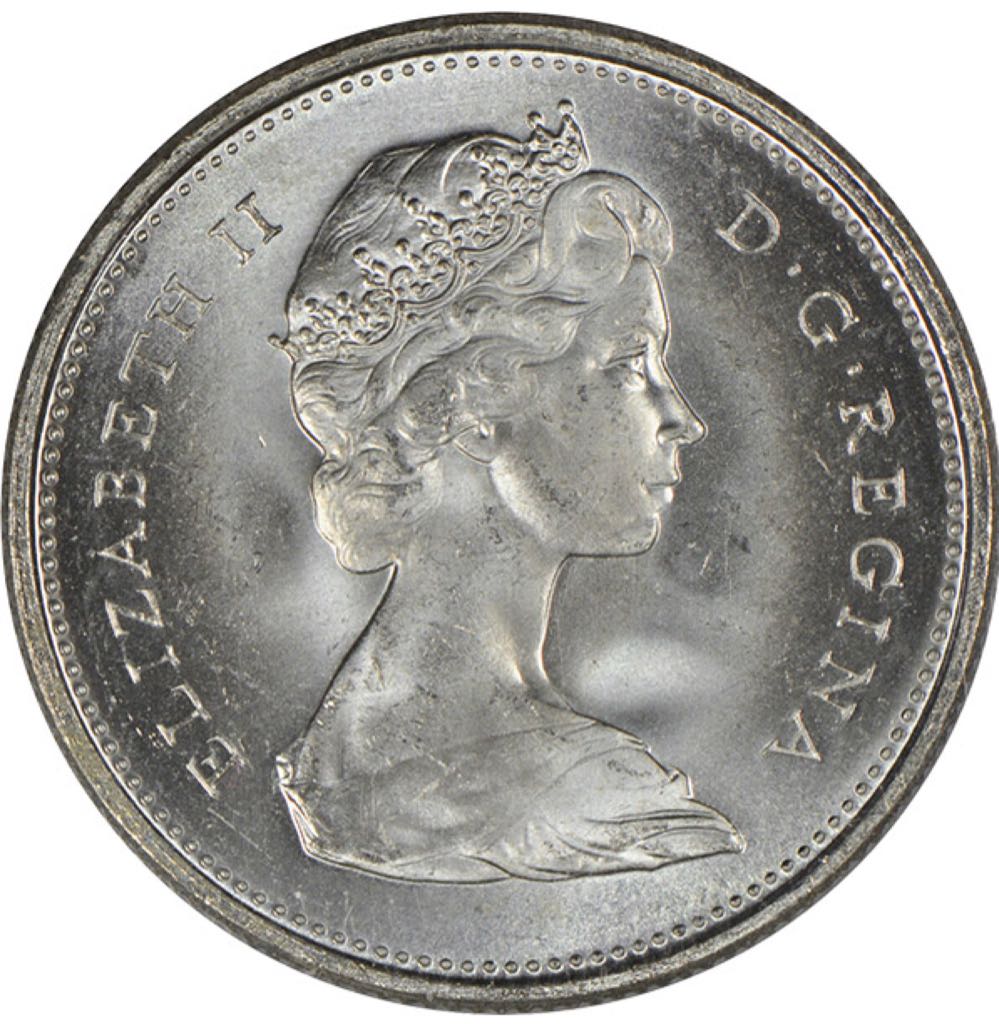 Canadian Silver 25 Cent Coin 1968  coin collectible - Main Image 2