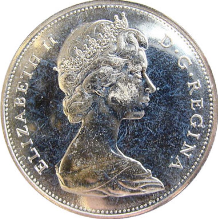 Canadian Silver 1.00 Dollar Coin 1965  coin collectible - Main Image 2