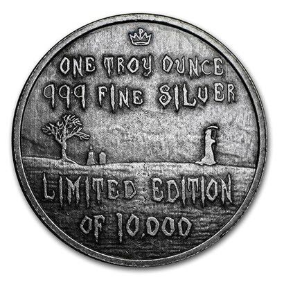 Grimm Reaper High Relief Round  coin collectible - Main Image 2