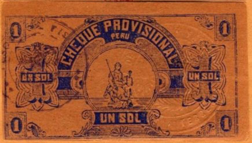 Un Sol Cheque Provisional Cervantero  coin collectible - Main Image 2