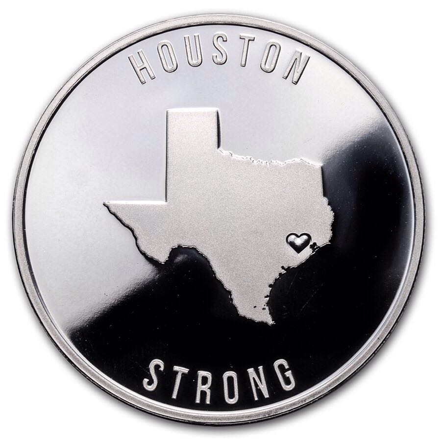 Hurricane Harvey Relief Fund Silver Round   coin collectible - Main Image 2
