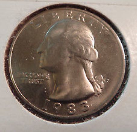 Washington Quarter 1983 P BU coin collectible - Main Image 1