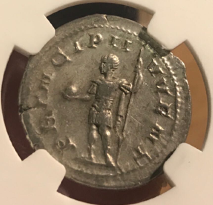 Philip II (as Caesar) Antoninianus (NGC)  coin collectible - Main Image 2