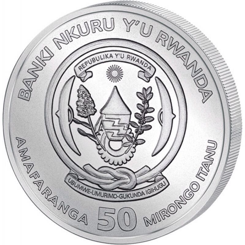 Rwanda Silver 50 Franc  coin collectible - Main Image 2