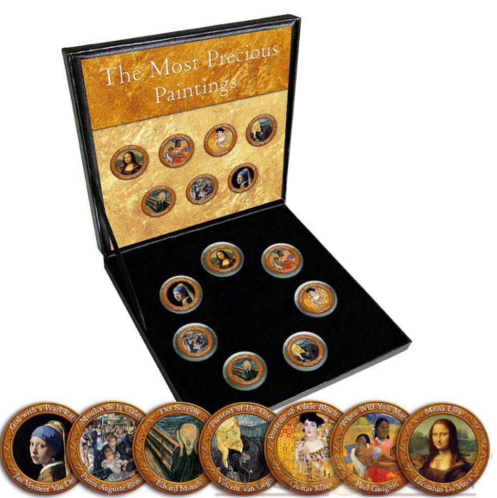 The Most Precious Paintings 7 Set Italian Coins  coin collectible - Main Image 2