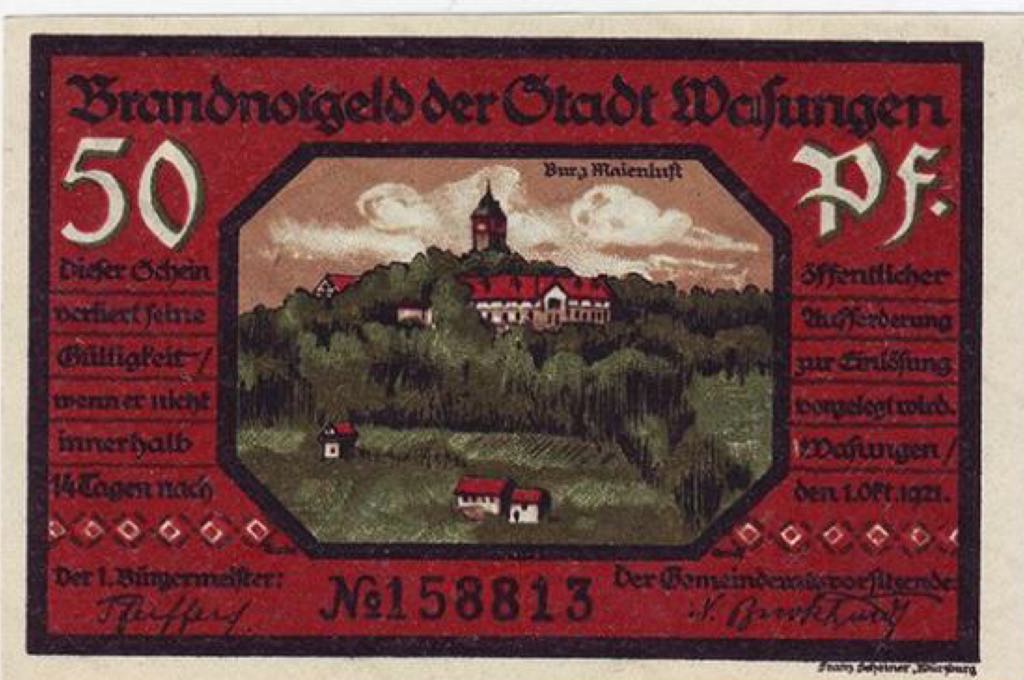 Нотгельд Wafungen 50 пфеннингов  coin collectible - Main Image 2