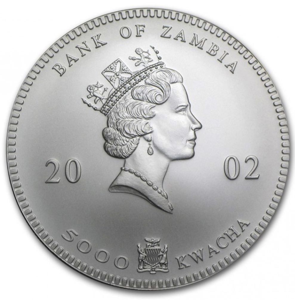 Zambia 5000 Kwacha Silver Elephant   coin collectible - Main Image 2