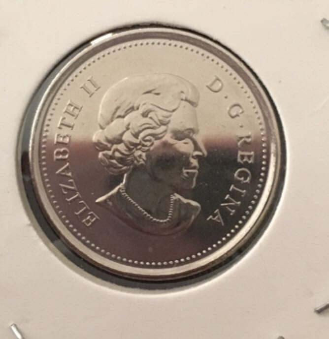 Canada 2015 25 Cents - Uncoloured flag  coin collectible - Main Image 2