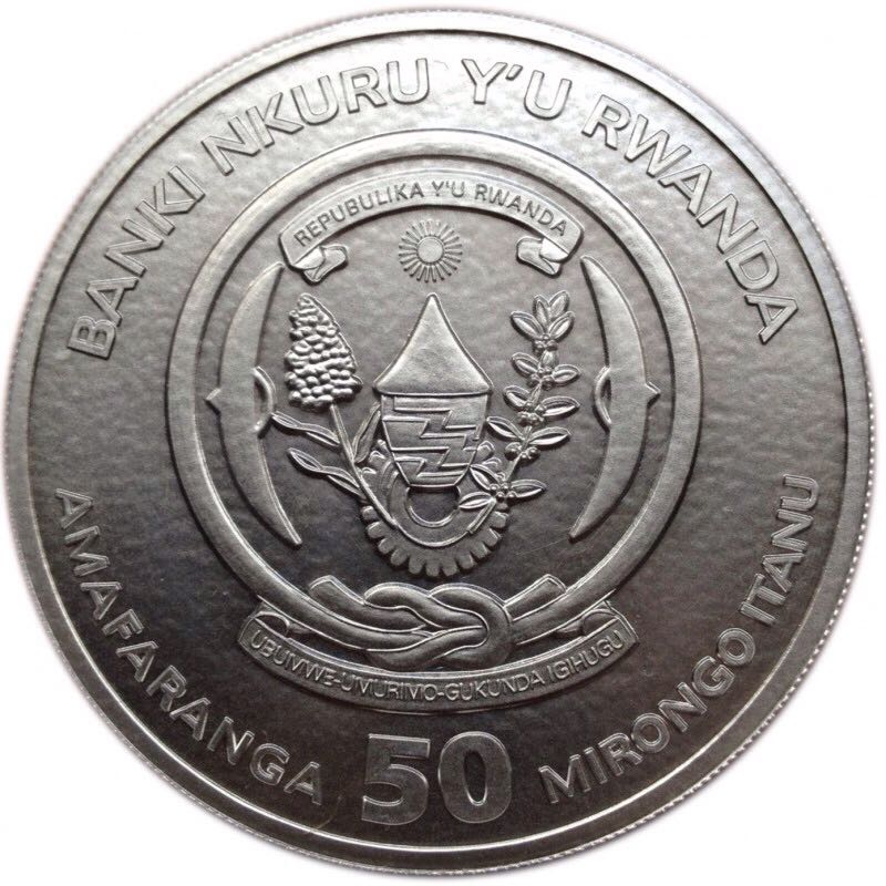 Rwanda Silver 50 Franc - Lions  coin collectible - Main Image 2