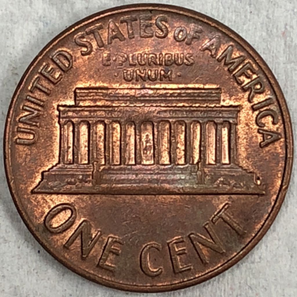 1971-D Lincoln Memorial Cent  coin collectible - Main Image 2