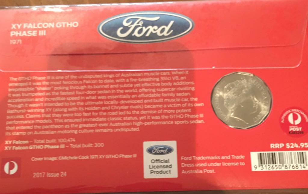 1971 XY Falcon GTHO Phase 111 PNC  coin collectible - Main Image 2