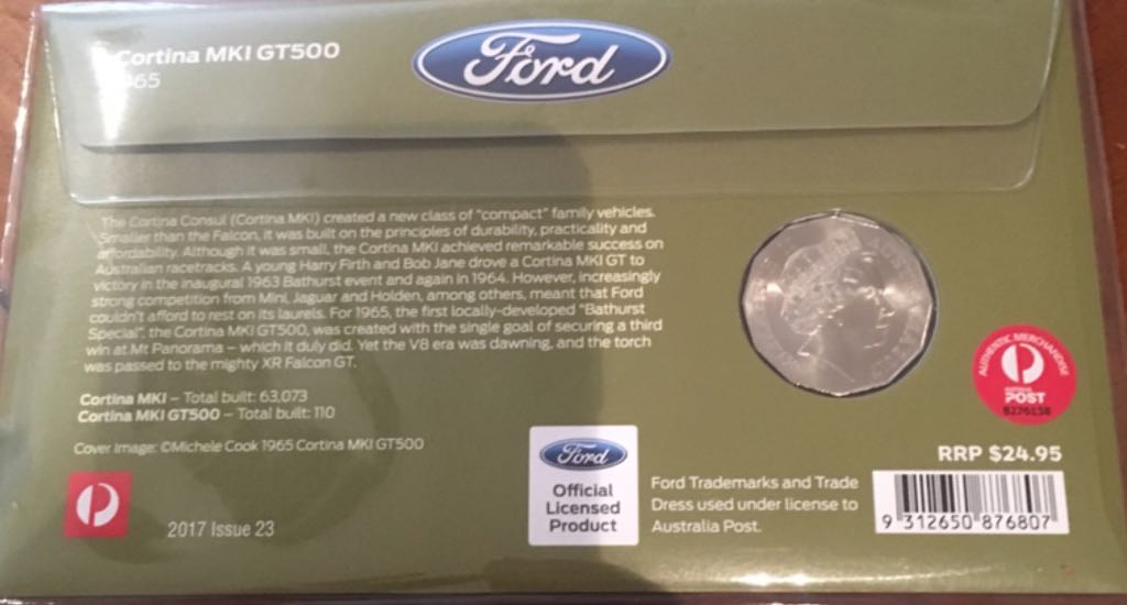 1965 Cortina MKI GT500 PNC  coin collectible - Main Image 2