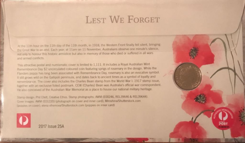 Lest We Forget PNC   coin collectible - Main Image 2