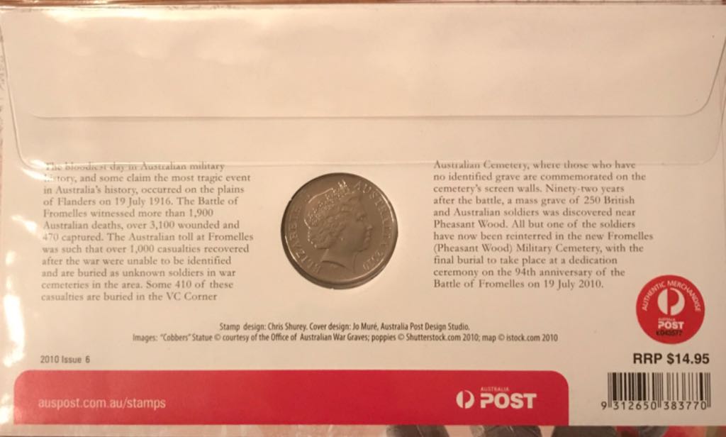Lost Soldiers Of Fromelles  coin collectible - Main Image 2