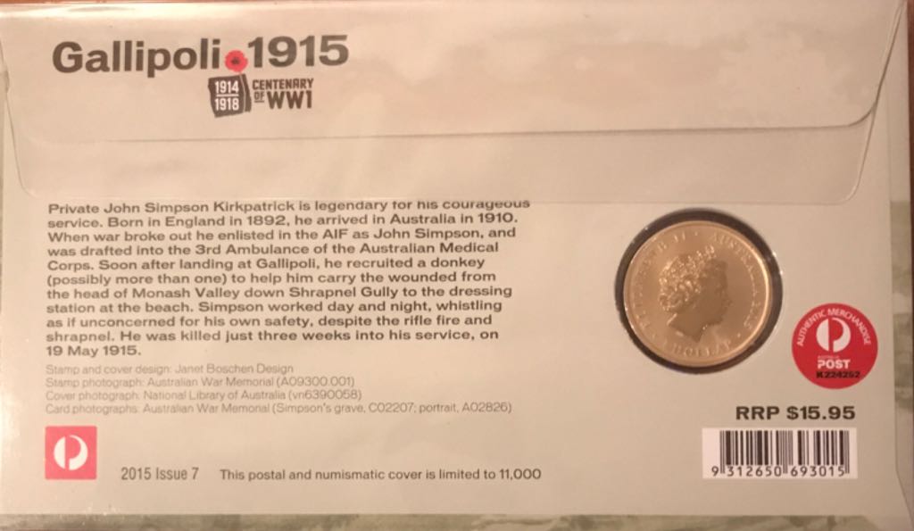 Gallipoli 1015 PNC  coin collectible - Main Image 2