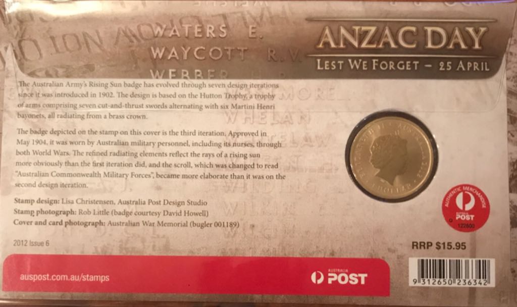 Anzac Day 2012 PNC  coin collectible - Main Image 2