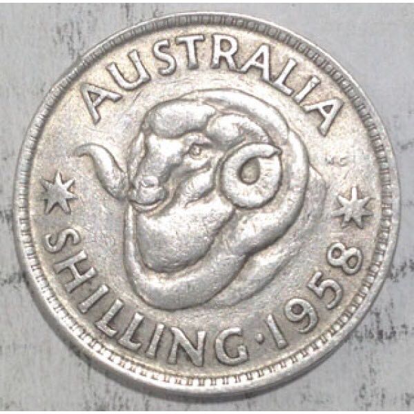 1958 Shilling  coin collectible - Main Image 2