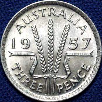 1957 Threepence  coin collectible - Main Image 2