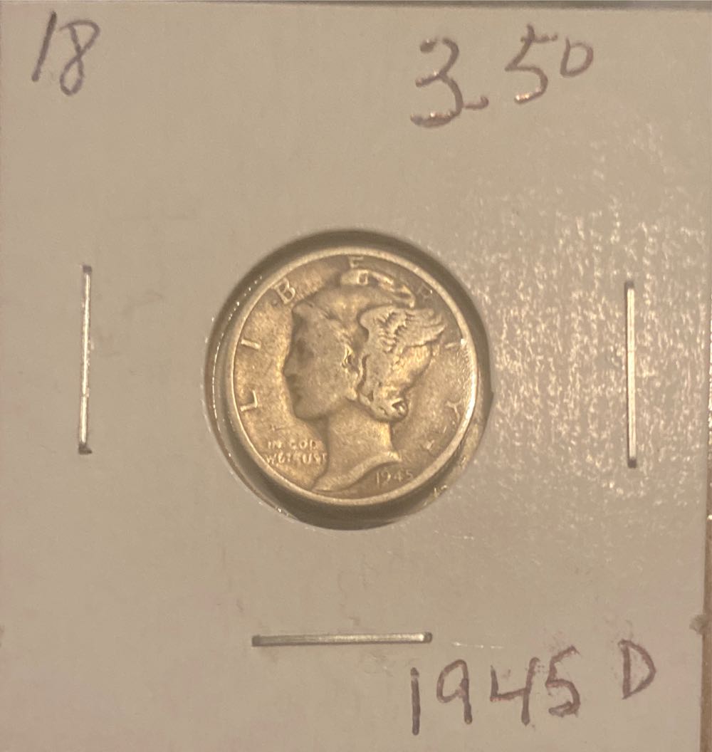 1945 D Mercury Dime  coin collectible - Main Image 3