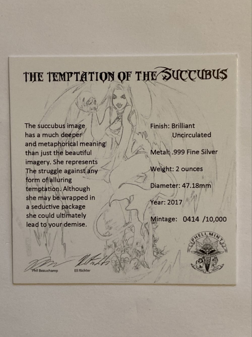 Temptations Of The Succubus  coin collectible - Main Image 3