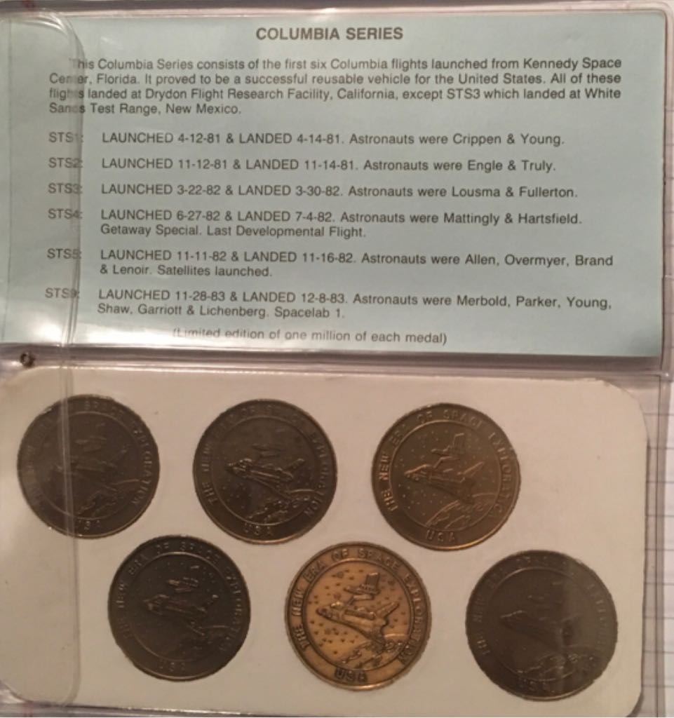 Various Space - Space Shuttle Columbia Series Antiqued Solid Bronze  coin collectible - Main Image 2