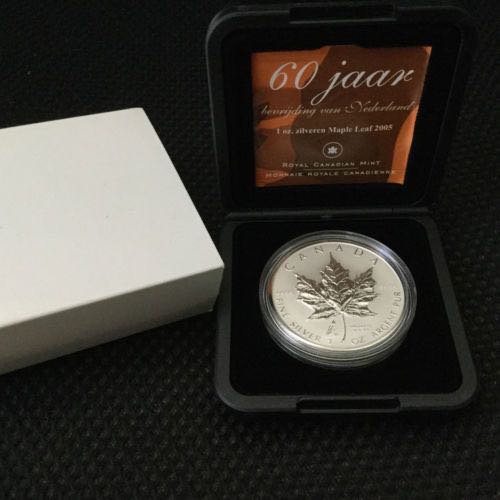 Canada Silver Maple Leaf Netherlands Liberation- Tulip/ Triple Privy  coin collectible - Main Image 2