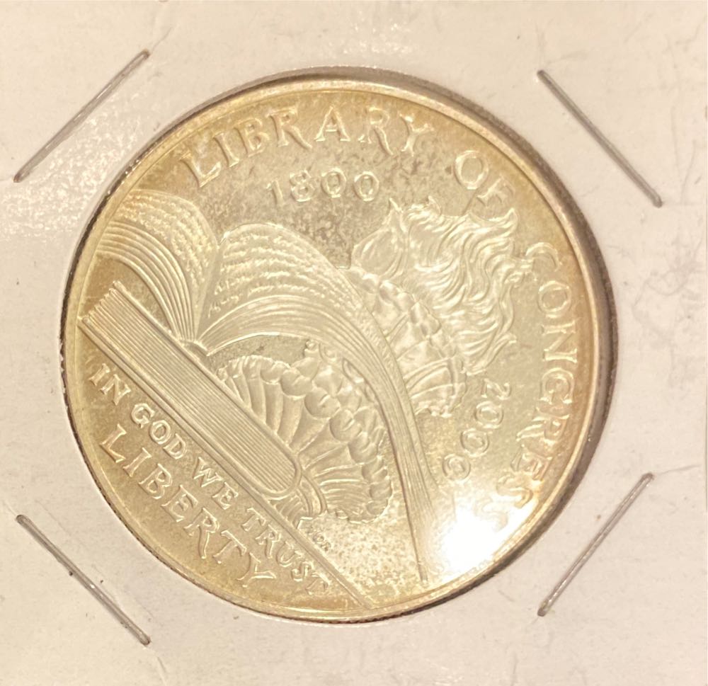 Library Of Congress Silver Dollar - 2000  coin collectible - Main Image 2