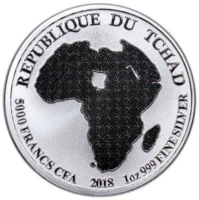 Republic Of Chad 5000 Franc Lion  coin collectible - Main Image 2