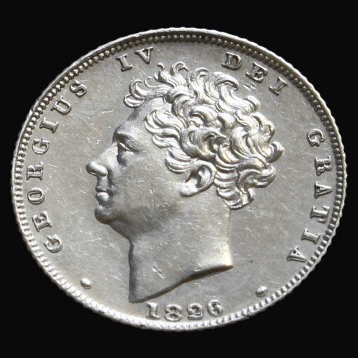 1826 George lV Silver Sixpence  coin collectible - Main Image 2