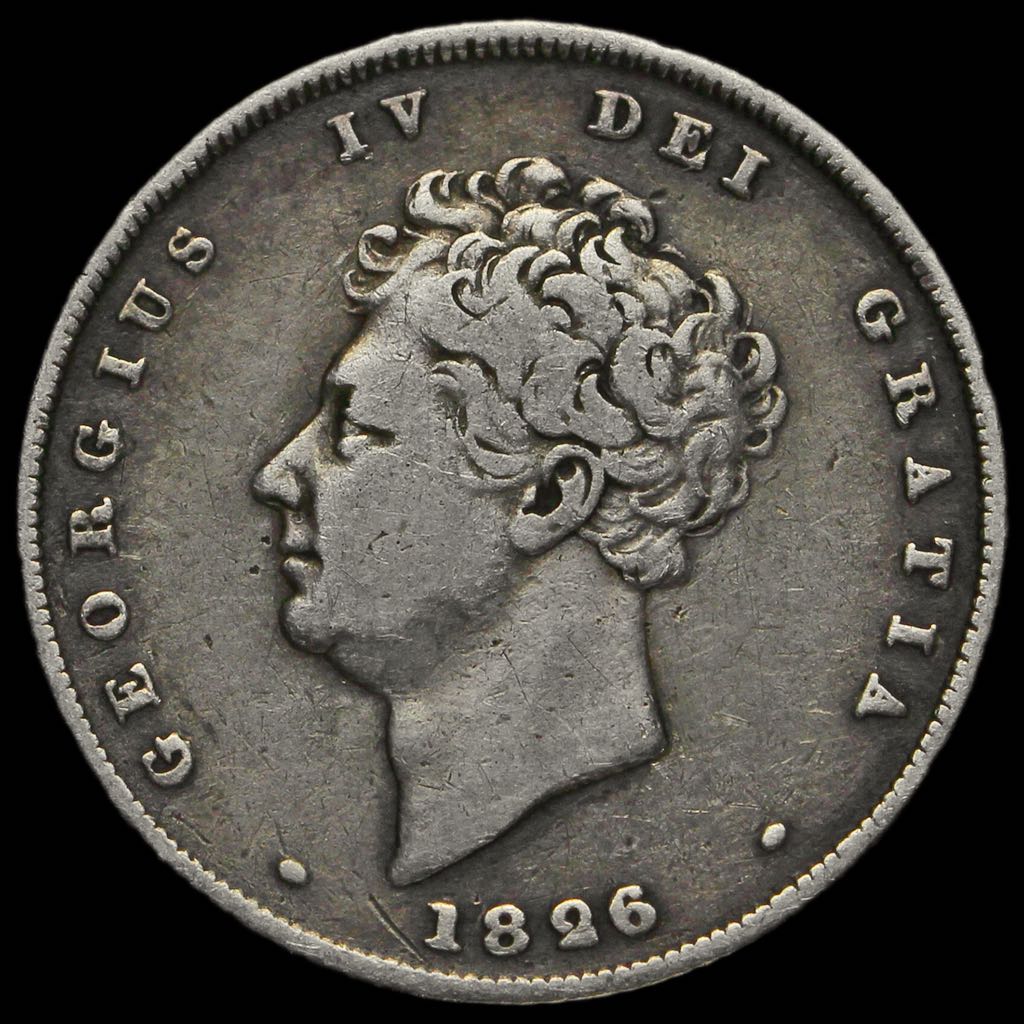 1826 George lV Silver Shilling  coin collectible - Main Image 2