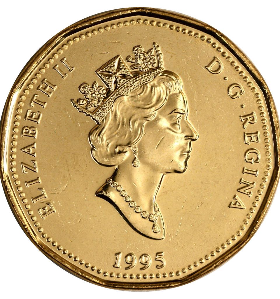 1994 Canadian Elisabeth II ,Crowned Loon Dollar Coin  coin collectible - Main Image 2