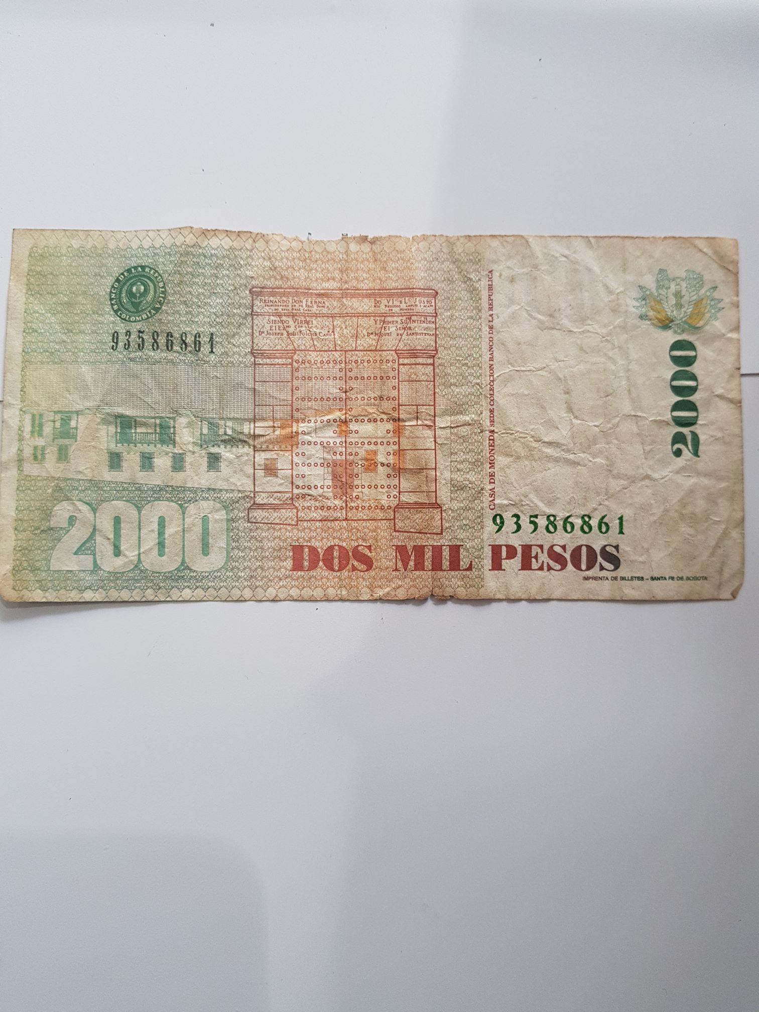 2000 Dos mil Pesos  coin collectible - Main Image 2