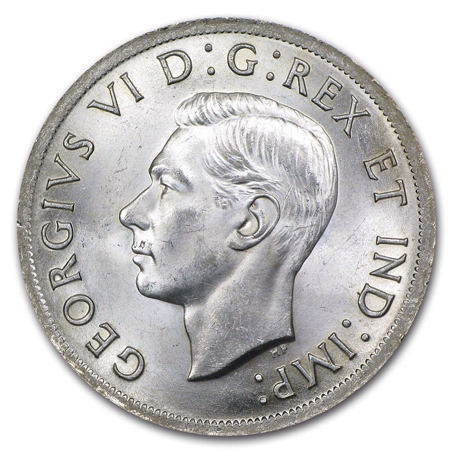 Canada Silver Dollar George VI Royal Visit  coin collectible - Main Image 2