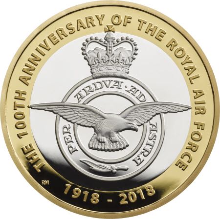 RAF Centenary Badge £2 Silver Proof  coin collectible - Main Image 2