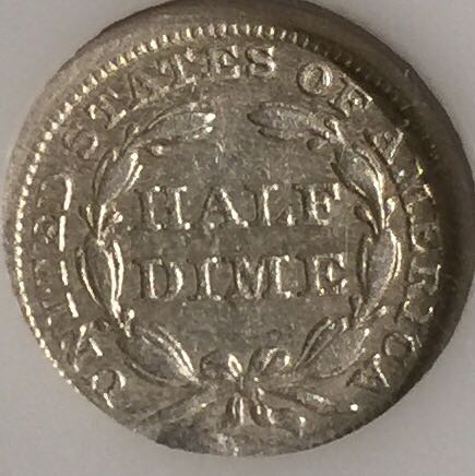 1857 Half Dime  coin collectible - Main Image 2