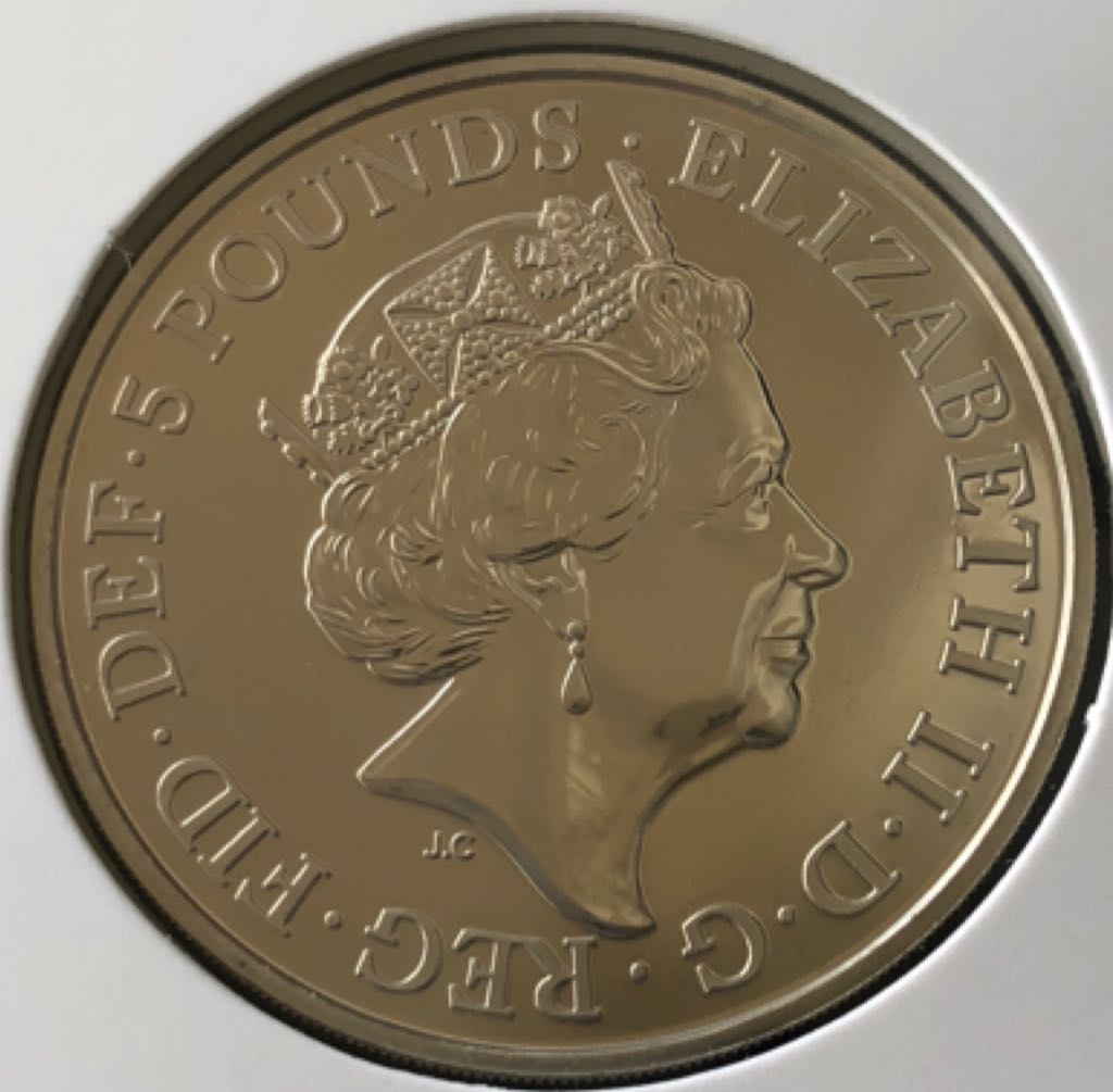 2017 £5 Lion Of England  coin collectible - Main Image 2