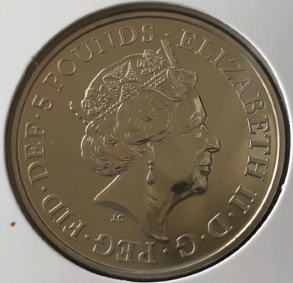2018 £5 Bull Of Clarence  coin collectible - Main Image 2