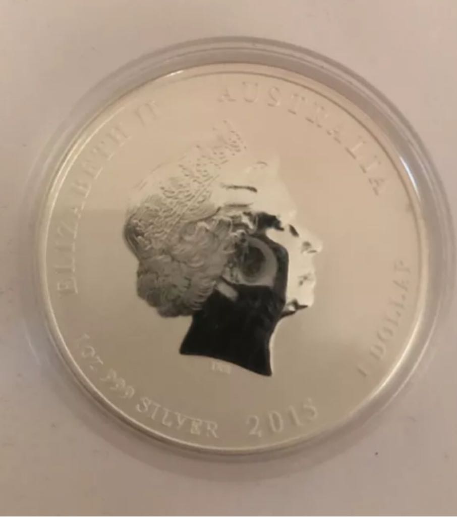 2015 1oz Silver Australian Lunar Series ll  Year Of The Goat  coin collectible - Main Image 2