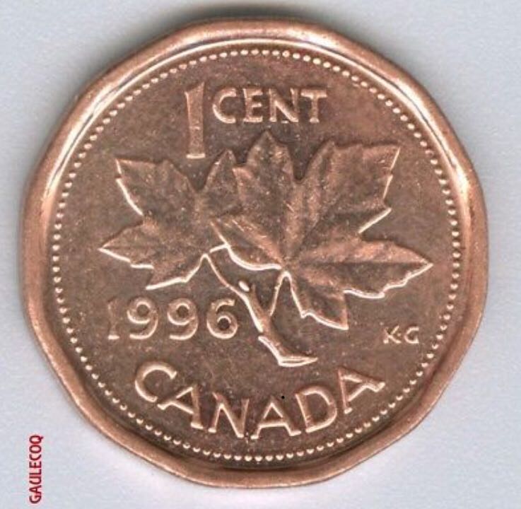 1996 Canada 1 Cent  coin collectible - Main Image 2
