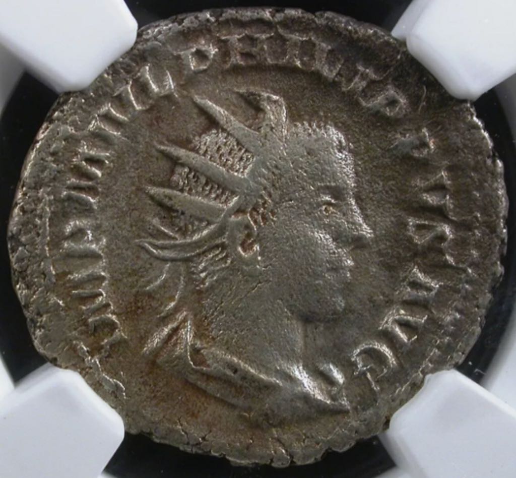 Philip II Antoninianus (NGC) coin collectible - Main Image 1