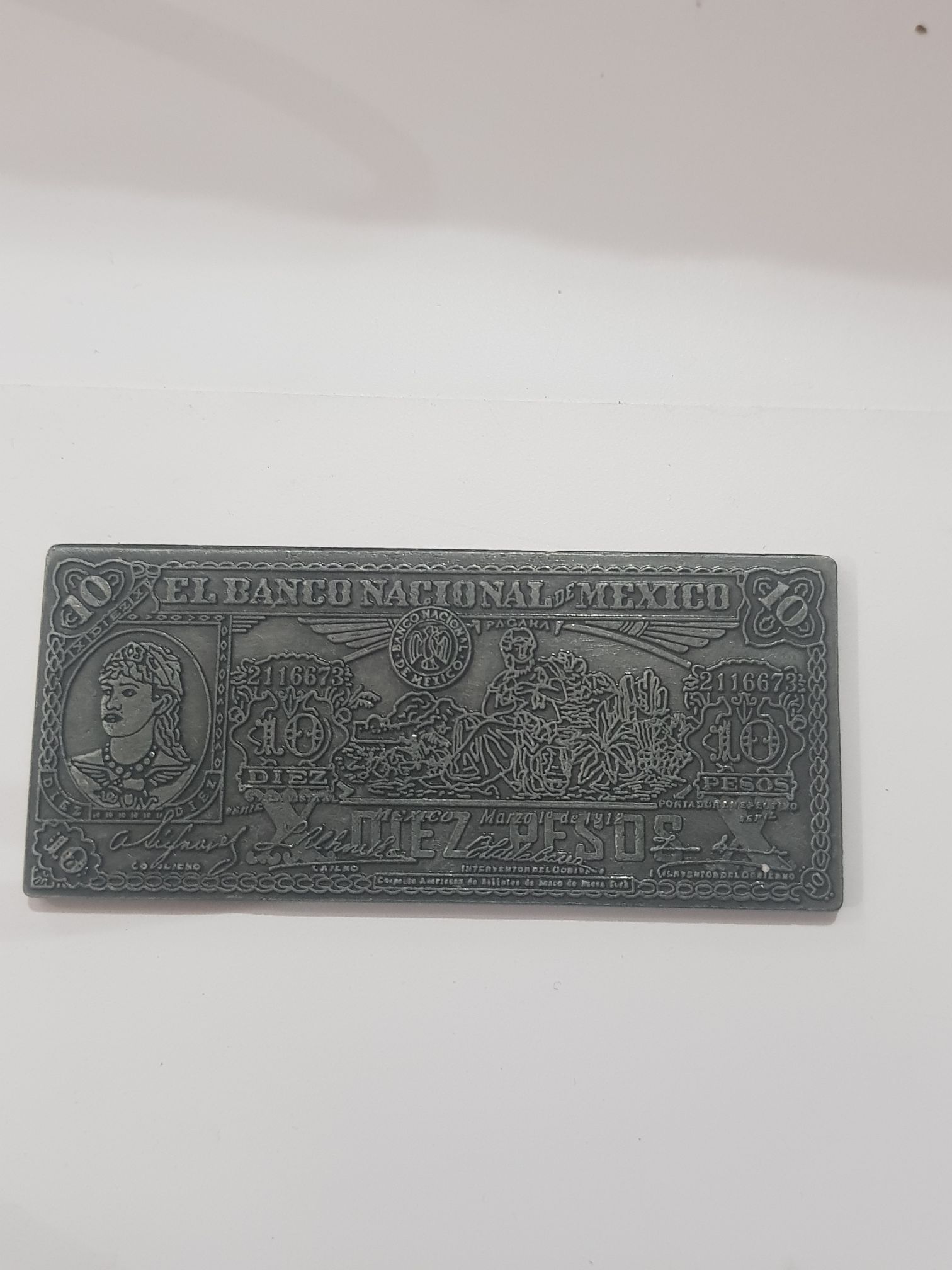 Billete De 10 Pesos Banco Nacional De Mexico  coin collectible - Main Image 2