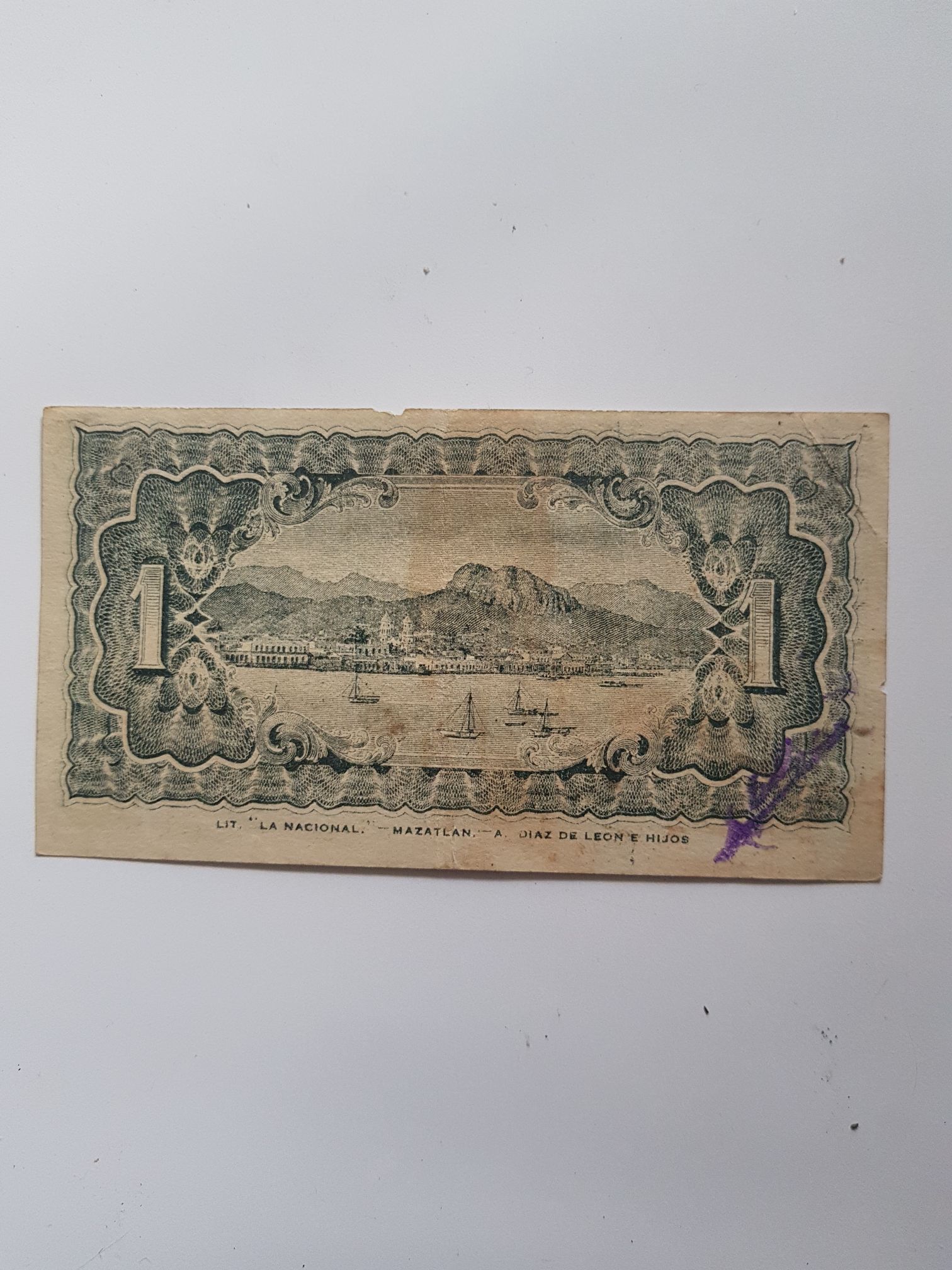 Billete De 1 Peso De La Tesorería De La Federación  coin collectible - Main Image 2